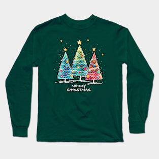 Dazzling Dot Art Christmas Long Sleeve T-Shirt